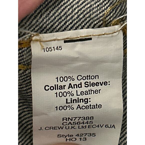 Madewell x Veda Women's Leather and Denim Biker Jacket Size XSmall - Picture 8 of 9